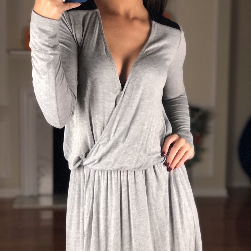 BCBGeneration Drop Waist Long Sleeve Dress, XXS